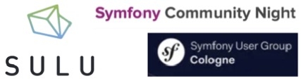 Logo of Sulu CMS, Symfony CommunityNight, UserGroup Cologne
